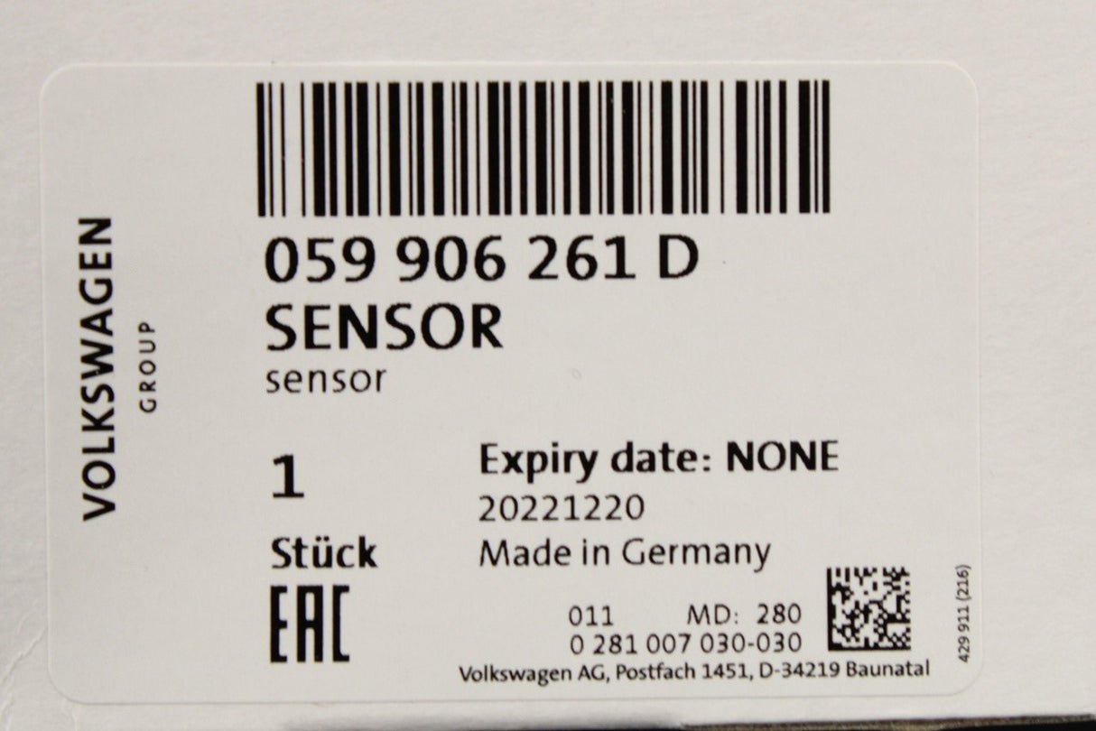 VW Amarok 2017-22 3.0 V6 TDI exhaust NoX particle sensor 059906261D