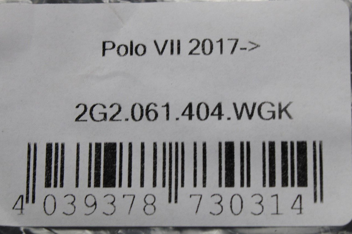 VW Polo 2018-on front & rear carpet floor mats set 2G2061404 WGK