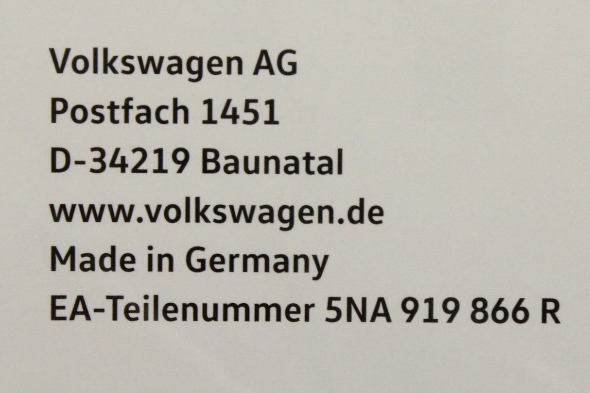 VW navigation system 32GB SD card (Europe V10) 5NA919866R