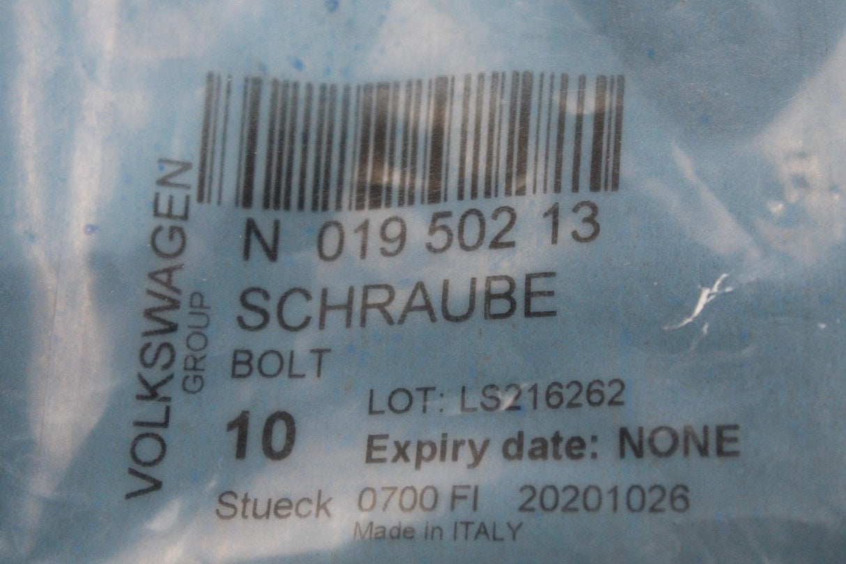 VW Audi Skoda SEAT hexagon collared bolt M8x25 (x1) N01950213