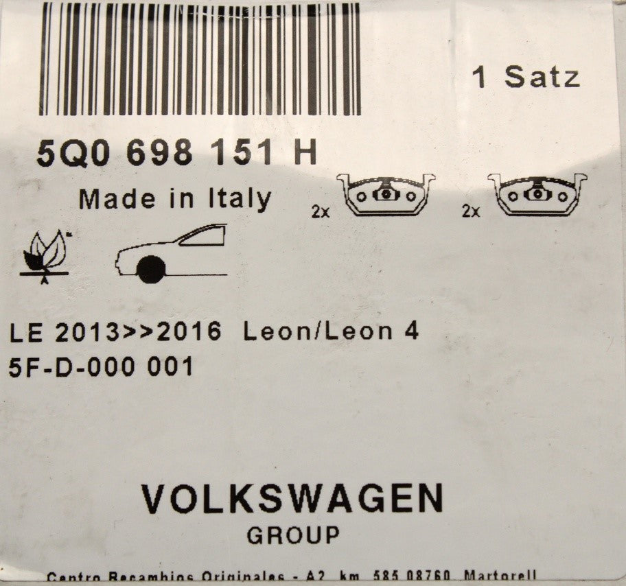 SEAT Leon 2013-2020 brake pads 276x24 (front) 5Q0698151H