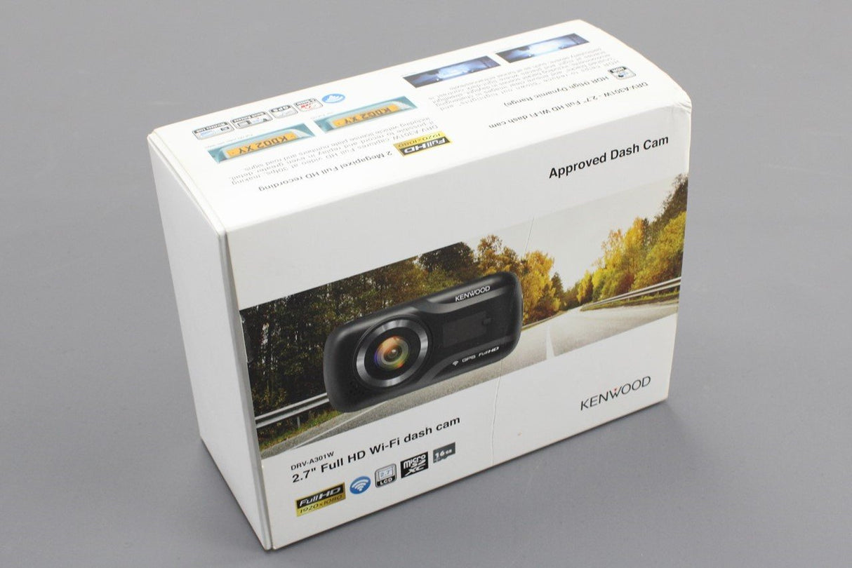Kenwood DRV-A301W Dash Cam with 16GB SD card VW Approved ZGB000052 301