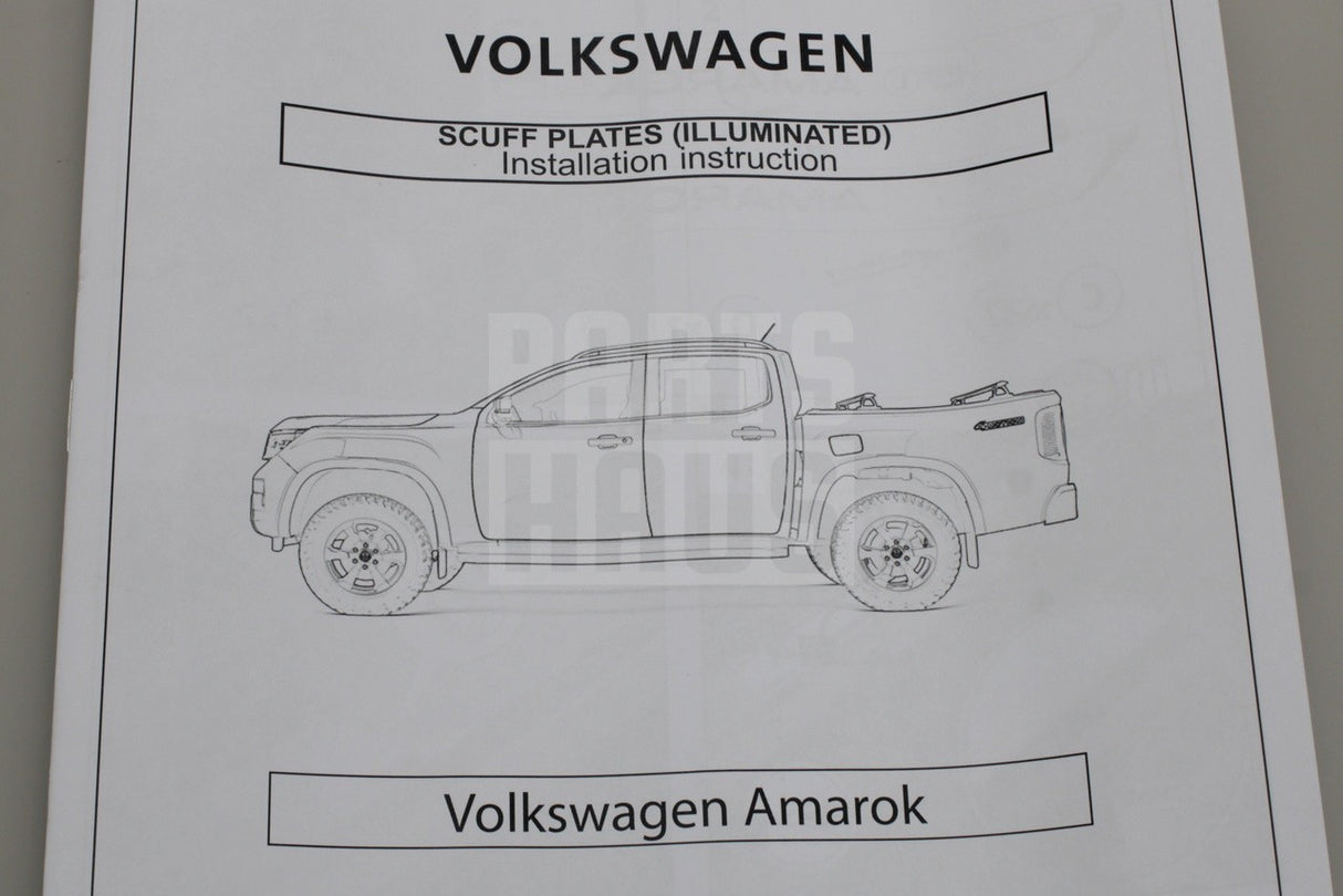 VW Amarok 2022-on illuminated front door scuff plates ZGB2HJ052005