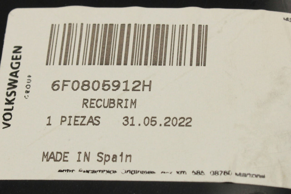 SEAT Ibiza 2018-on front wheel arch housing liner (right) 6F0805912H