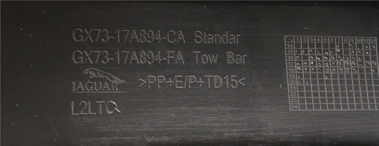 Jaguar XE 2015-on XF 2016-on rear bumper valance trim T4N13816