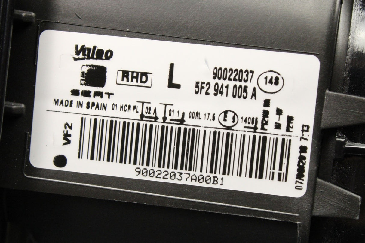 SEAT Leon 5F 2013-2020 RHD halogen headlight unit (left) 5F2941005A