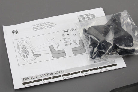 VW Polo AW 2018-on accessory mud flaps set (front) 2G0075116A