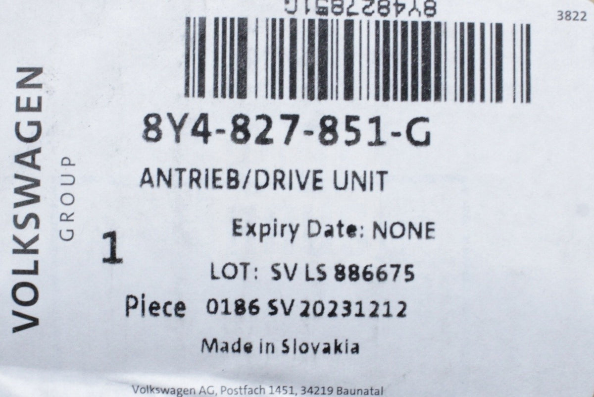 Audi A3 S3 RS3 Sportback 2022-on electric tailgate strut 8Y4827851G