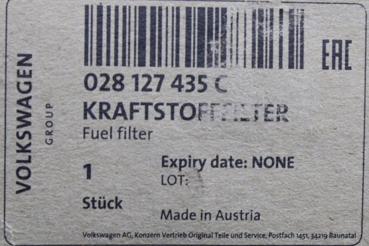 Audi 80 90 100 C4 A6 1990-1997 diesel fuel filter for 2.5 TDI 028127435C