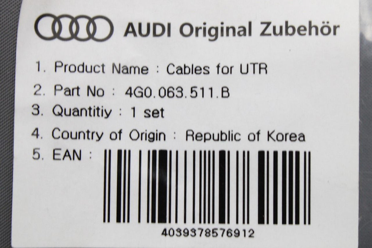 Audi A4 A6 A7 UTR traffic recorder wiring harness kit 4G0063511B