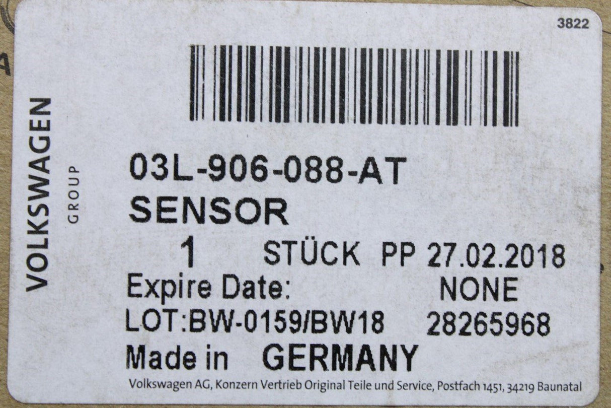 VW Touran Caddy 2011-15 1.6 TDI exhaust temperature sensor 03L906088AT