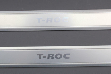 VW T-Roc 2018-on front aluminium door sill protectors set 2GA071303