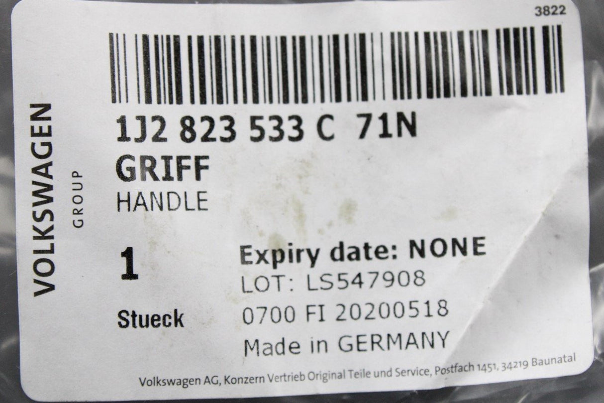 VW Golf MK5 Jetta Touran T5 2004-2010 bonnet pull handle 1J2823533C 71N