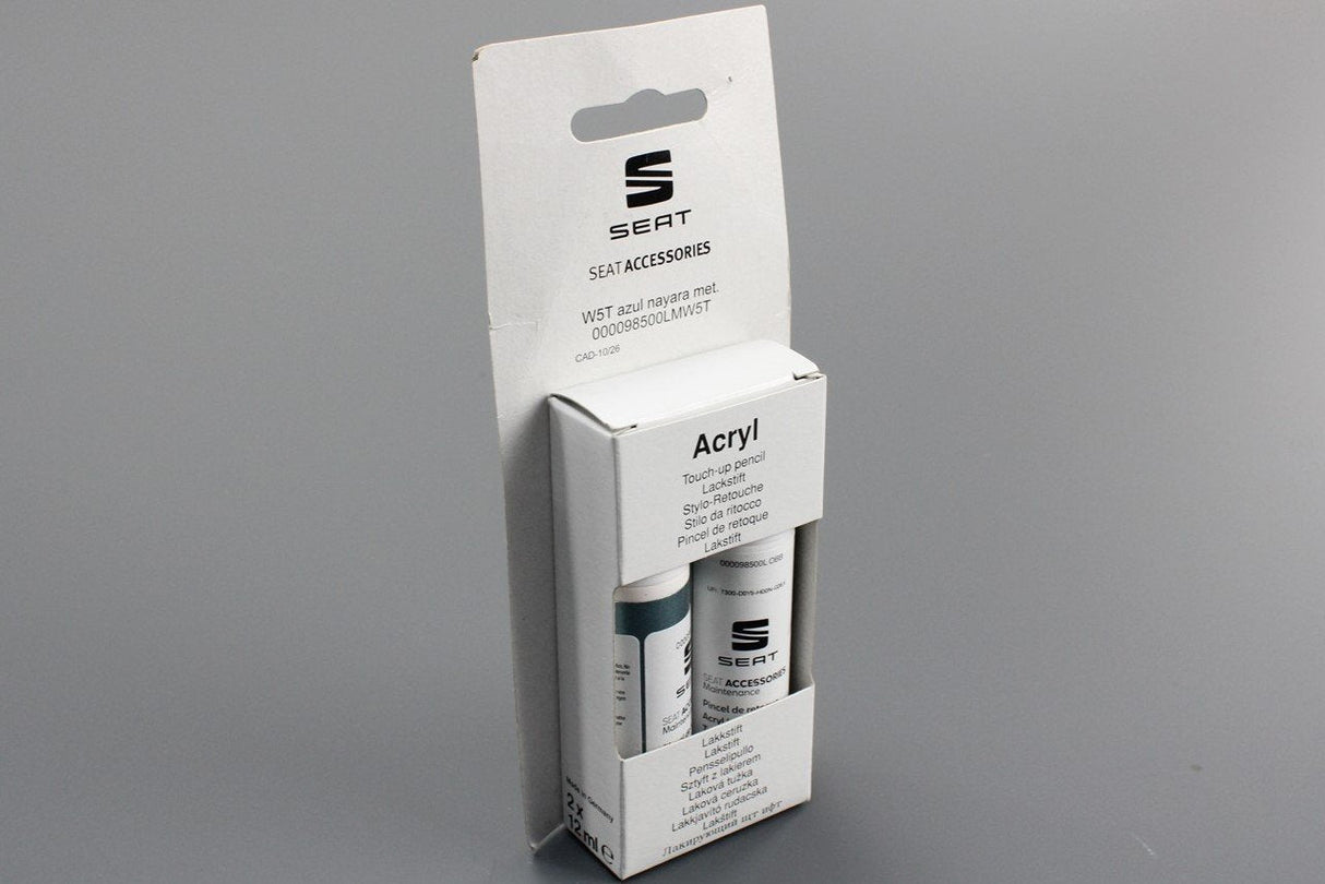 SEAT touch up paint Nayara Blue W5T (x2 12ml) 000098500LM W5T