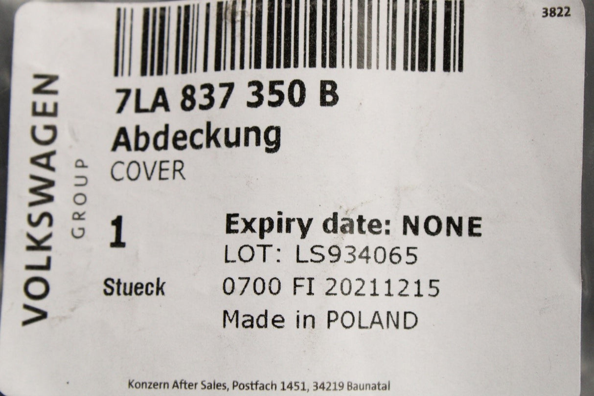 VW Transporter T6.1 front door lock cover (right) 7LA837350B