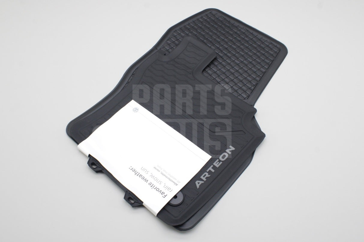 VW Arteon 2017-on front rubber all weather floor mats RHD 3G8061541 82V