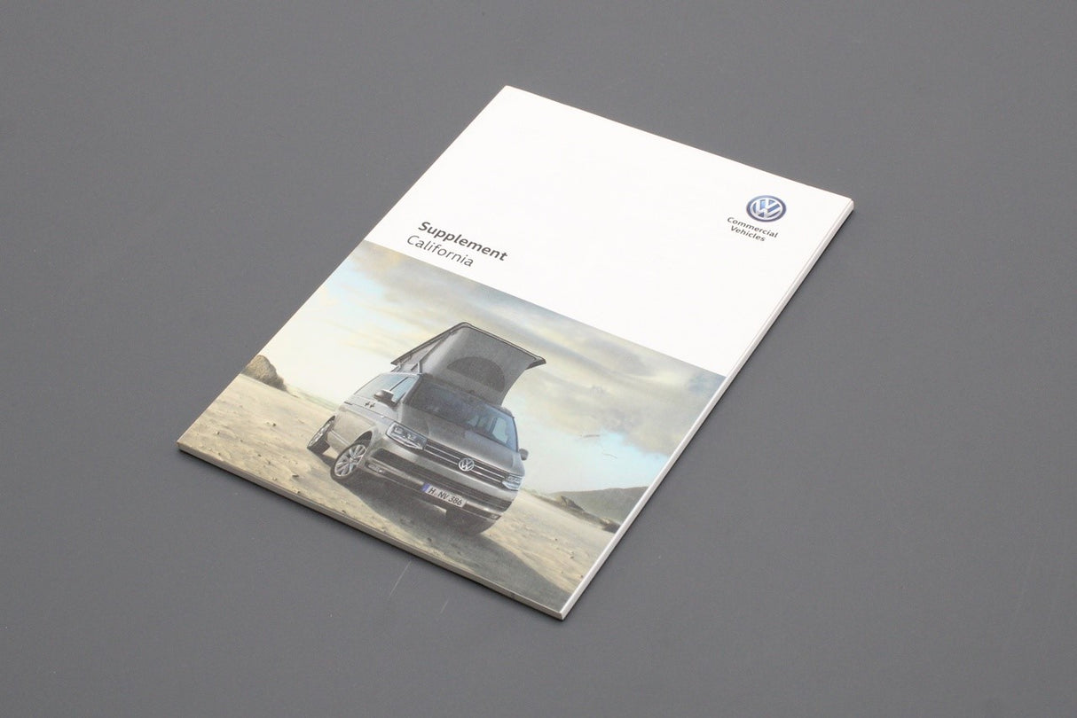 VW T6 California 2016-2019 owners manual supplement 7E0012720HE