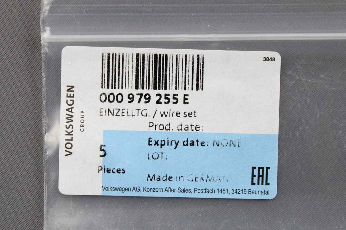 VW Audi Skoda SEAT electrical repair wires (x5) 000979255E
