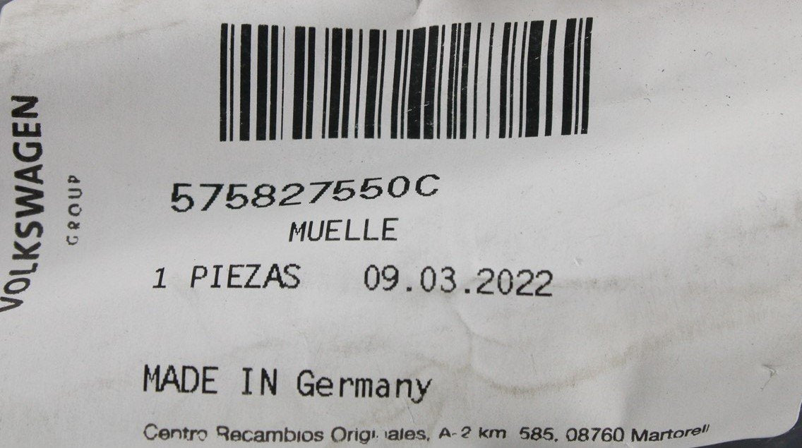 SEAT Ateca 2016-2020 rear boot-lid gas strut (non motorised) 575827550C