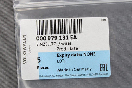 VW Audi Skoda SEAT electrical repair wires (x5) 000979131EA