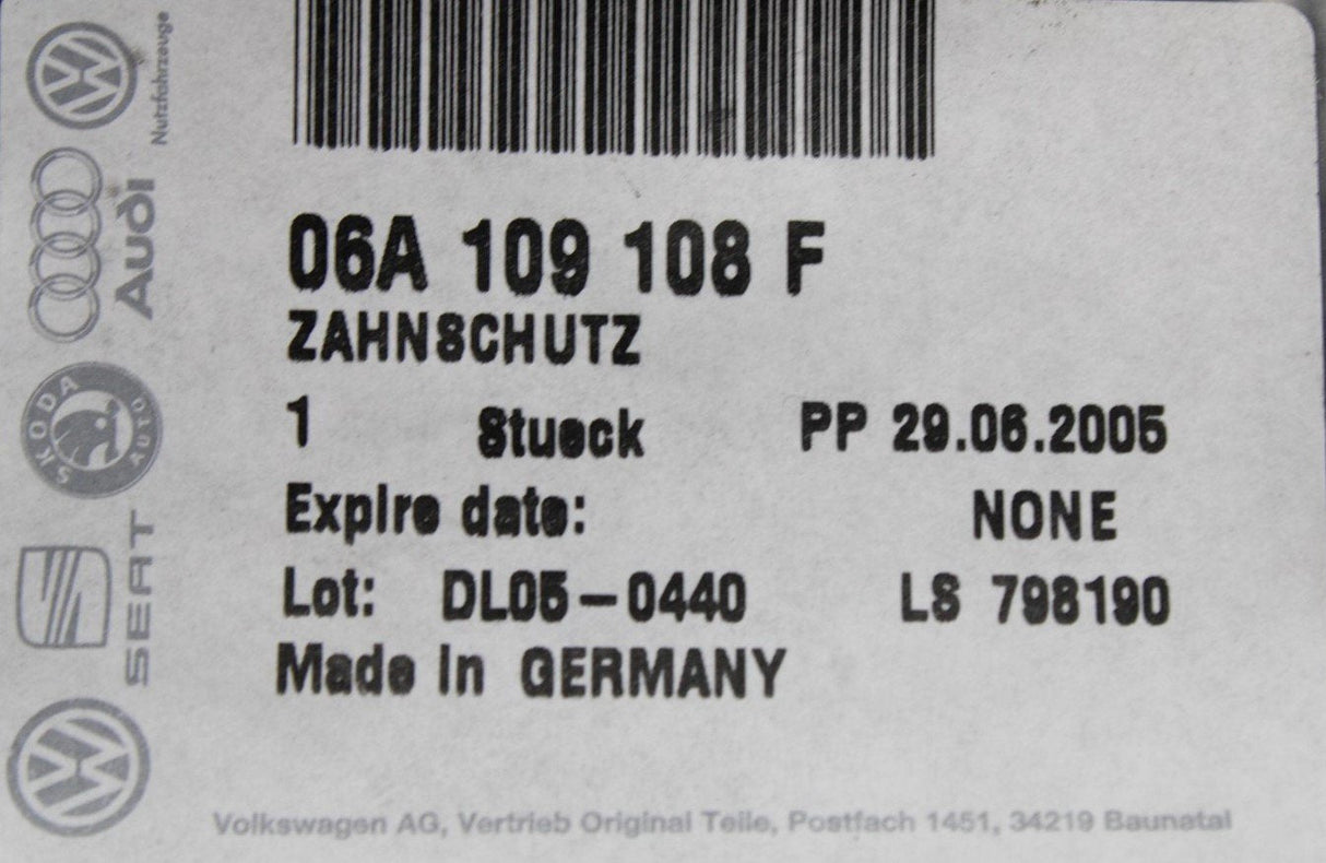 VW Polo 9N3 GTI SEAT Ibiza Cupra 1.8T 20V cam belt cover 06A109108F