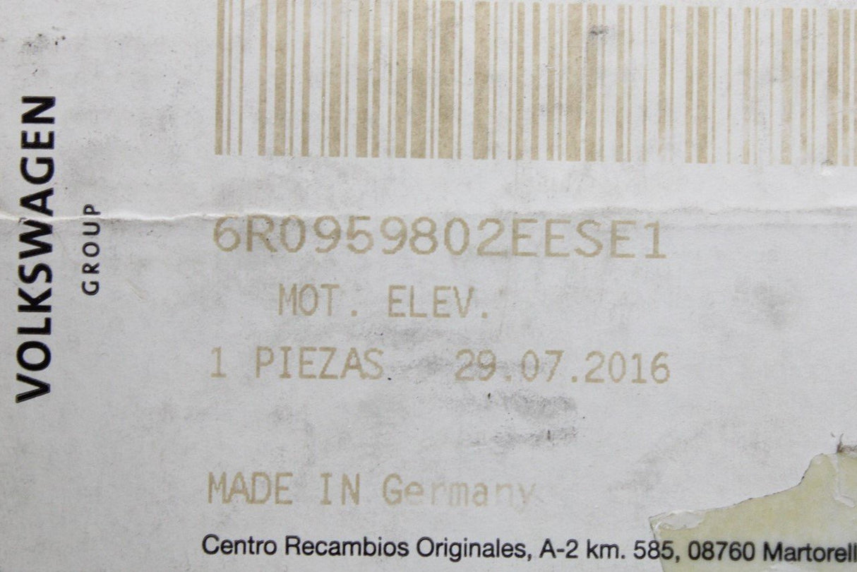 SEAT Ibiza 6J 2009-2017 passenger window motor (LHD) 6R0959802EE SE1