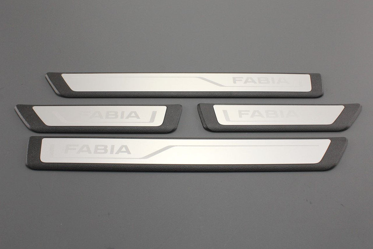 Skoda Fabia 2015-2021 decorative door sill protectors (x4) 6V0071303