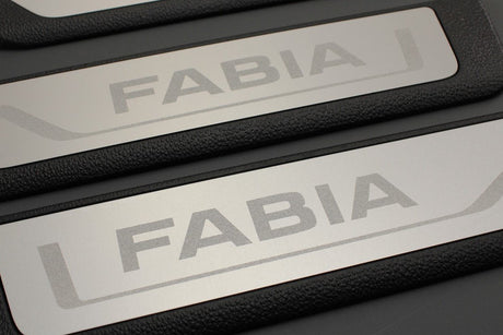 Skoda Fabia 2015-2021 decorative door sill protectors (x4) 6V0071303