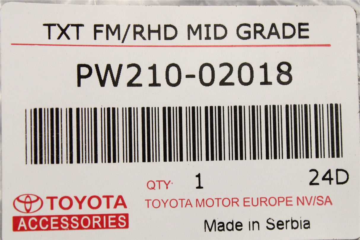 Toyota Corolla RHD carpet floor mats set PW210-02018