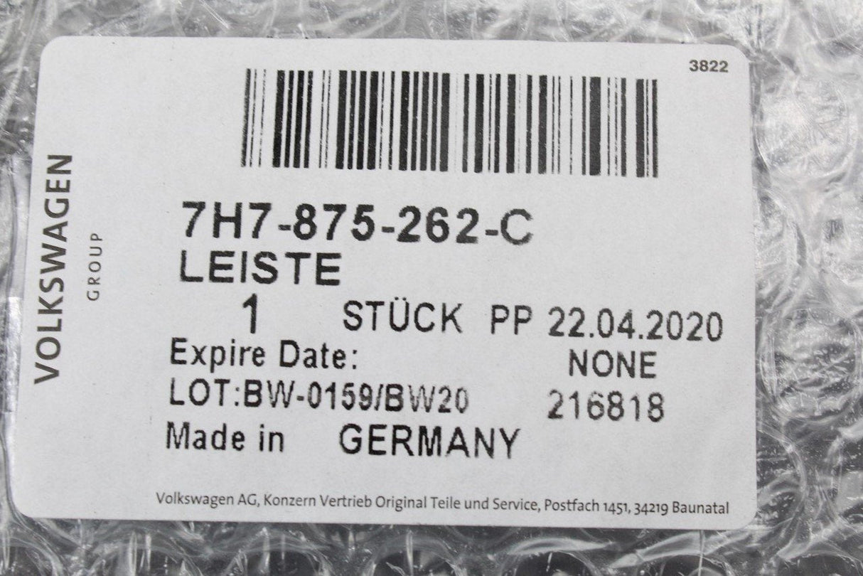 VW California T5 T6 T6.1 pop-up roof profile strip rear right 7H7875262C