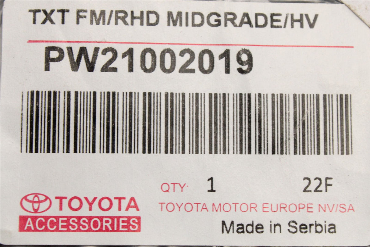 Toyota Corolla Hybrid RHD carpet floor mats PW210-02019