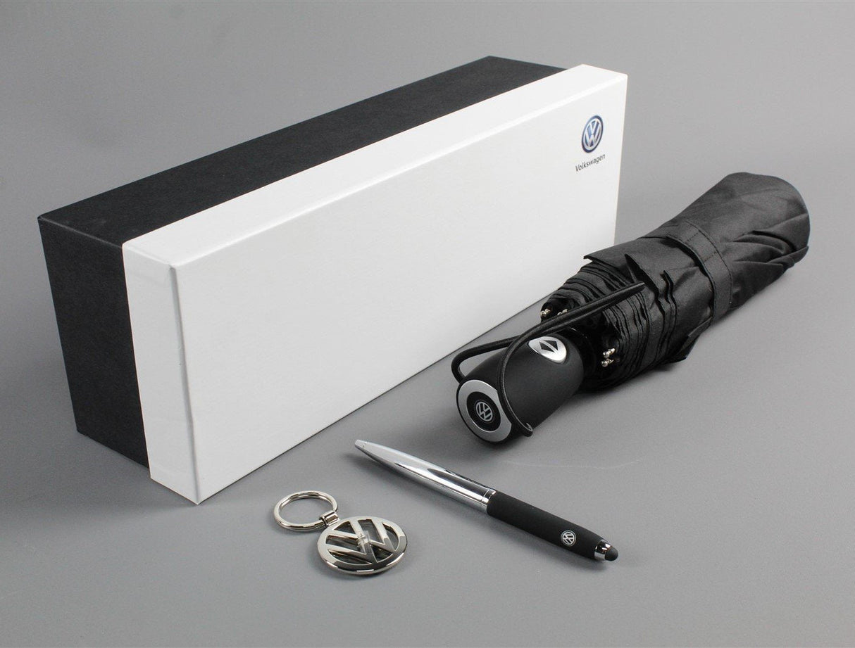 VW Volkswagen gift box set with umbrella keyring & pen 000087700L
