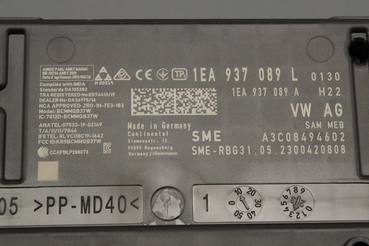 VW ID.3 Audi Skoda SEAT 2021-on onboard supply control unit 1EA937089L