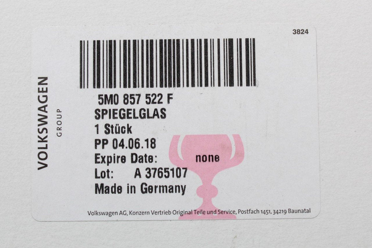 VW Golf Estate MK5 6 Jetta Golf Plus wing mirror glass right 5M0857522F