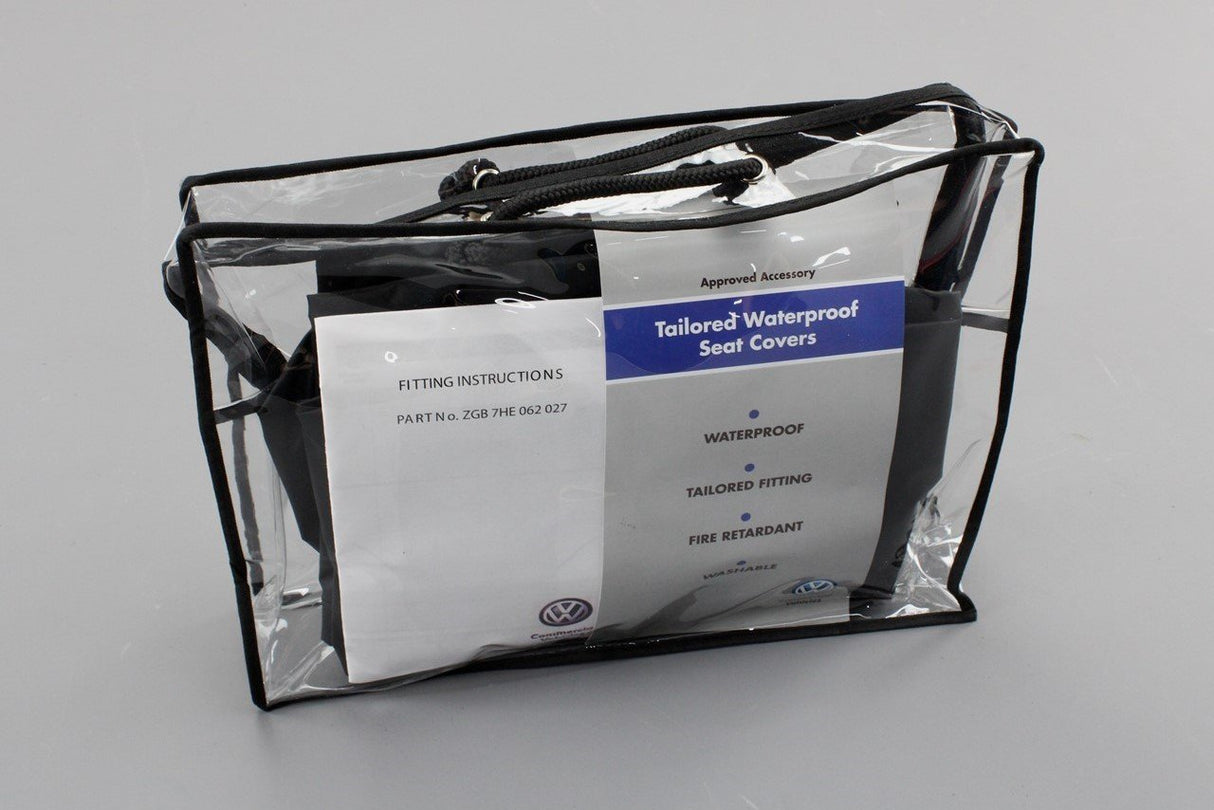 VW Transporter T6 2nd Row tip seat offside cover in black ZGB7HE062027