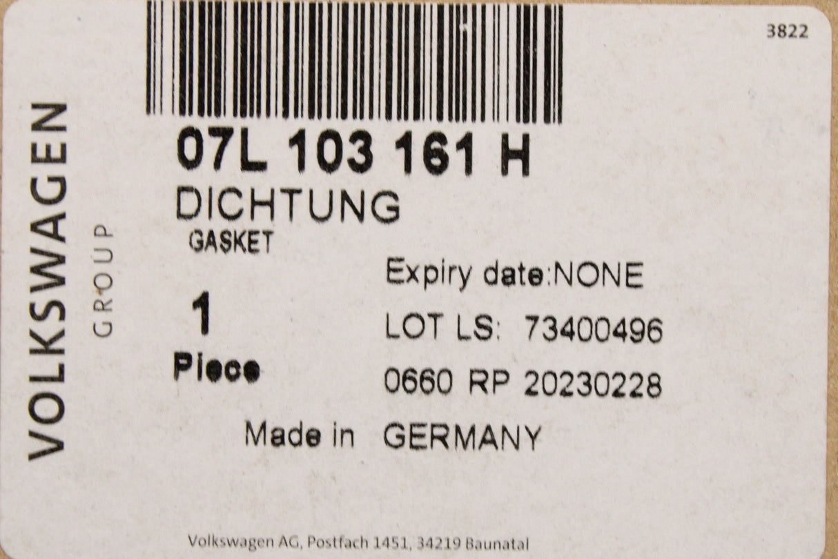 Audi R8 07-24 RS6 C6 08-11 upper engine cover gasket (V10) 07L103161H