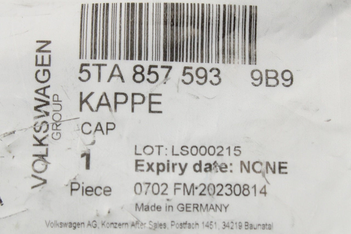 VW Touran 2016-on interior rear view mirror cover trim 5TA857593 9B9