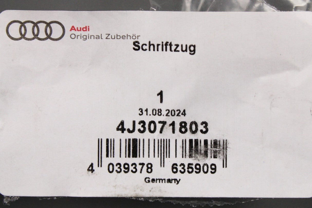 Audi e-tron GT 2021-on black rear model badge 4J3071803