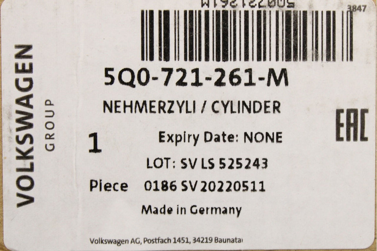 VW Golf Arteon Audi A3 TT Skoda SEAT clutch slave cylinder 5Q0721261M