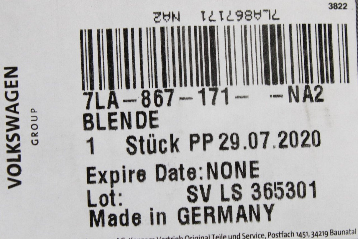 VW Transporter T6.1 20-On doorcard pull handle trim (left) 7LA867171 NA2