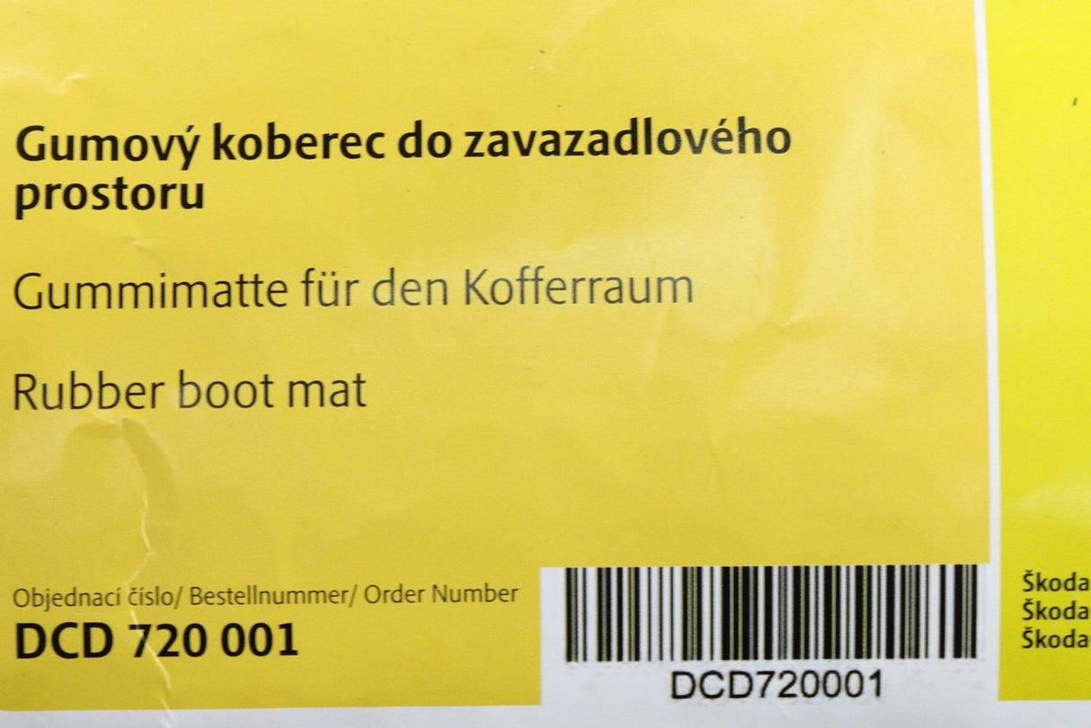 Skoda Fabia Estate 2007-2015 Rubber boot liner (Black) DCD720001