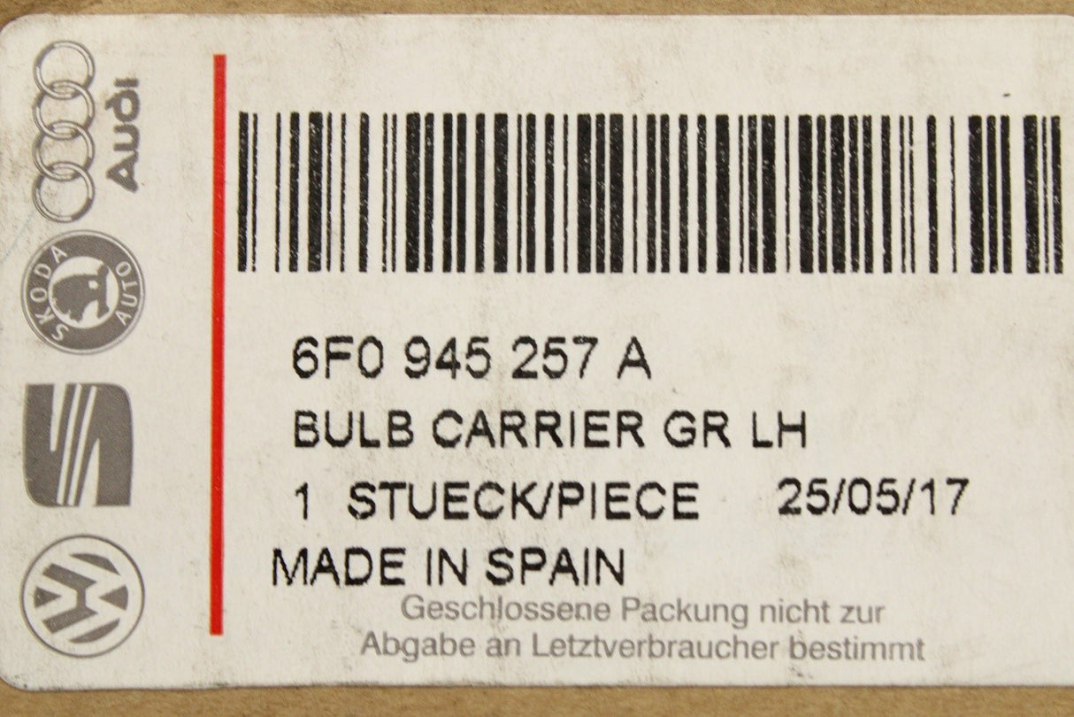 SEAT Ibiza 2018-on RHD bulb carrier holder (rear left) 6F0945257A