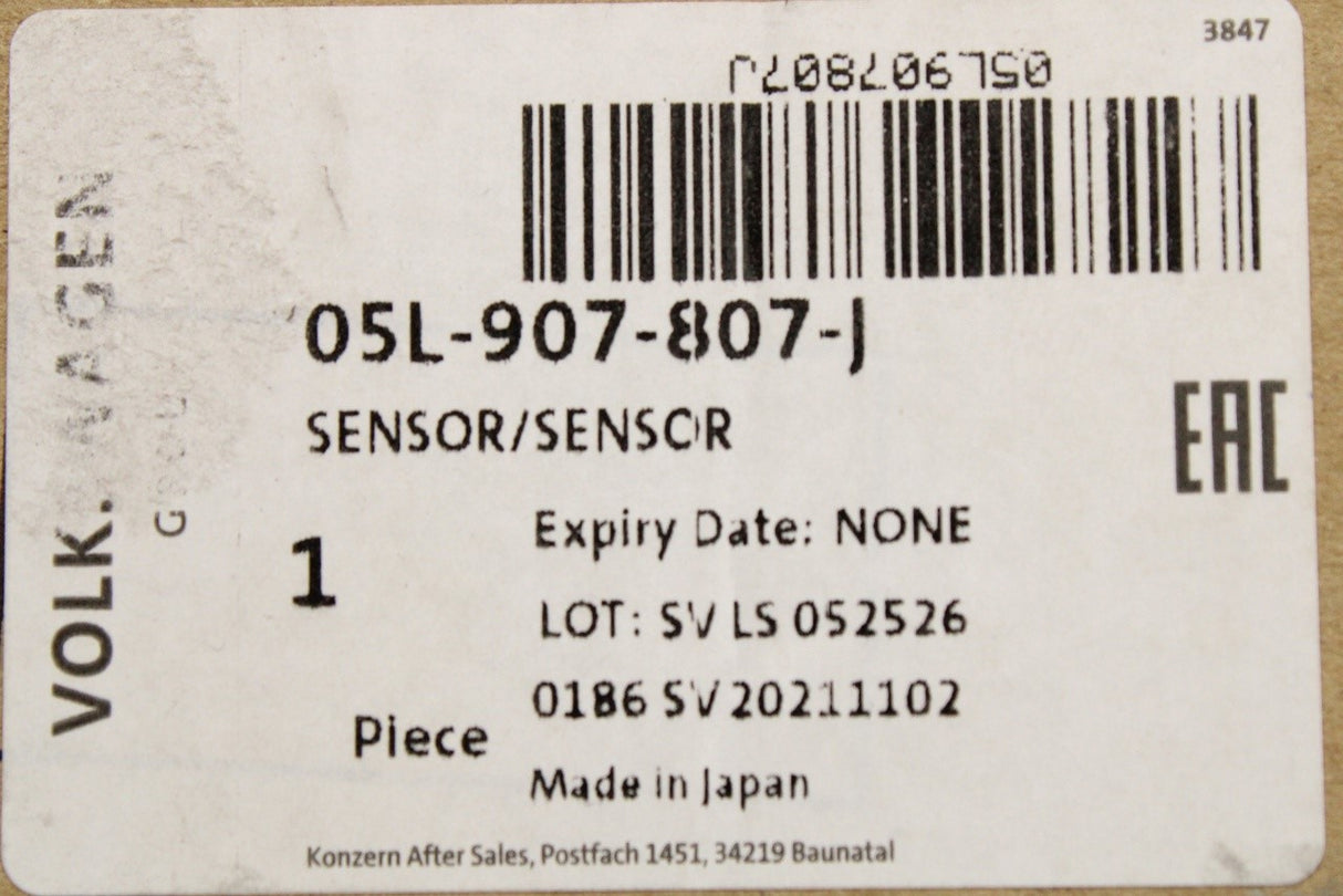 VW Golf Audi A3 Skoda SEAT Leon 2017-on NOx sensor (2.0 TDI) 05L907807J
