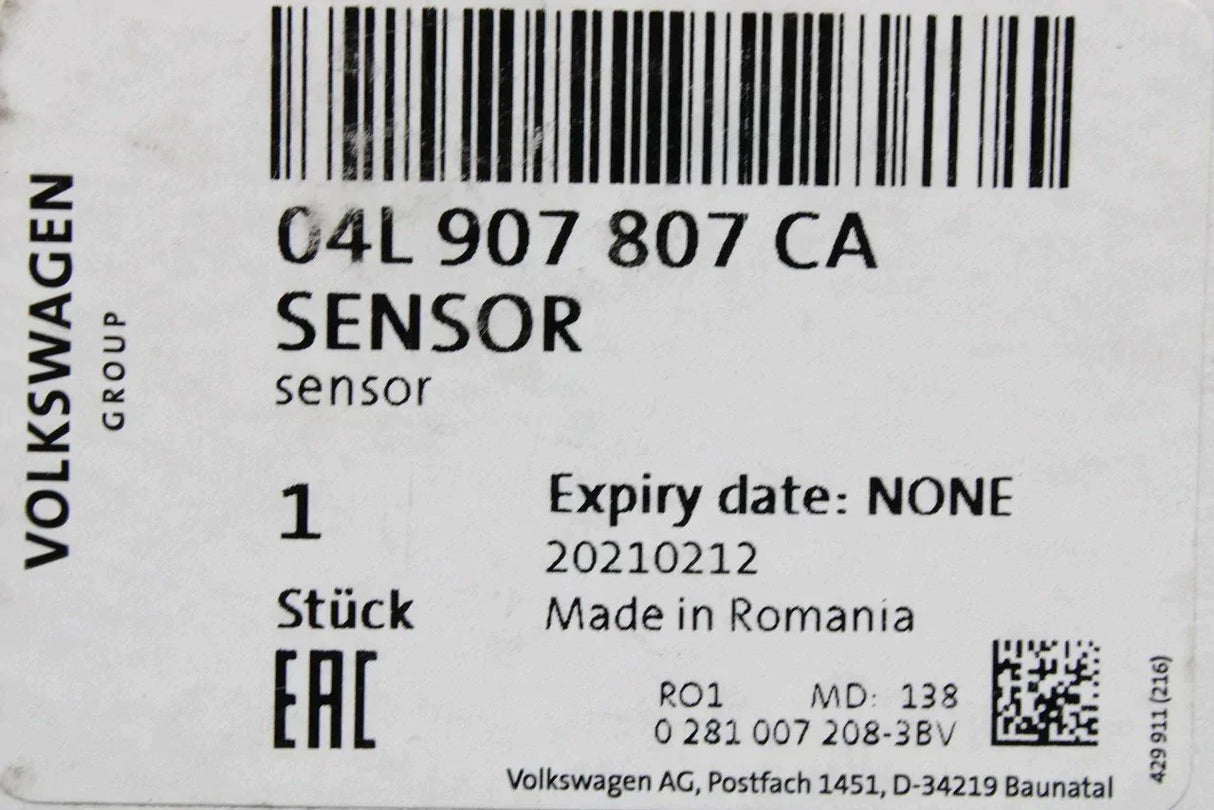 VW Transporter T6 T6.1 2016-on exhaust NOx sensor post DPF 04L907807CA
