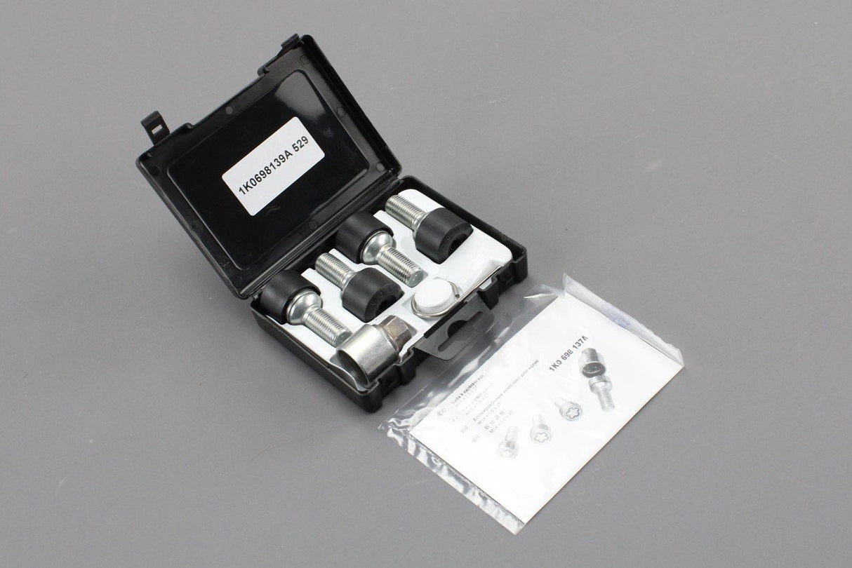 VW Golf MK5 MK6 MK7 Caddy Passat locking wheel nut set 1K0698137A