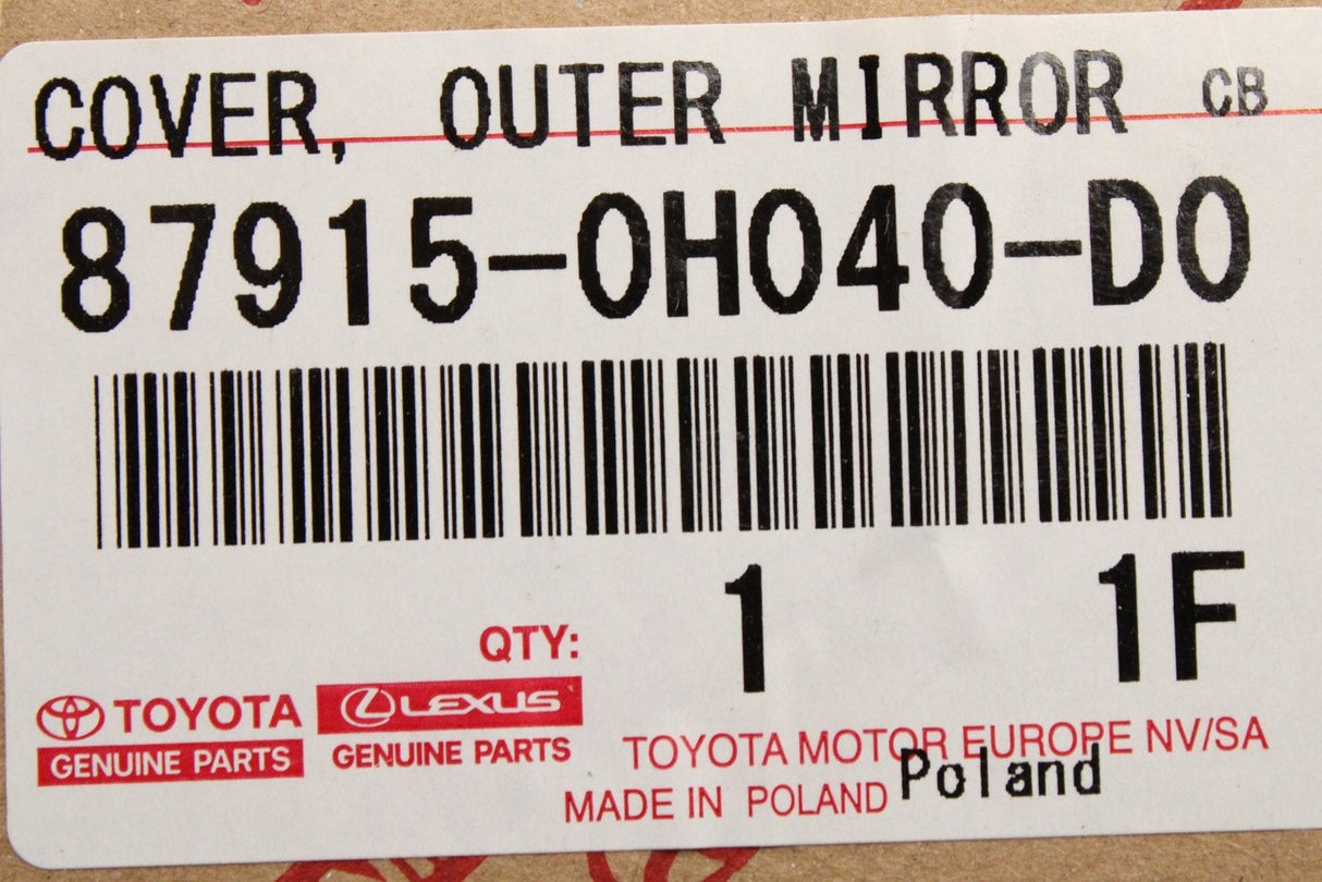 Toyota Aygo 2014-on wing mirror cover cap (right) 87915-0H040-D0