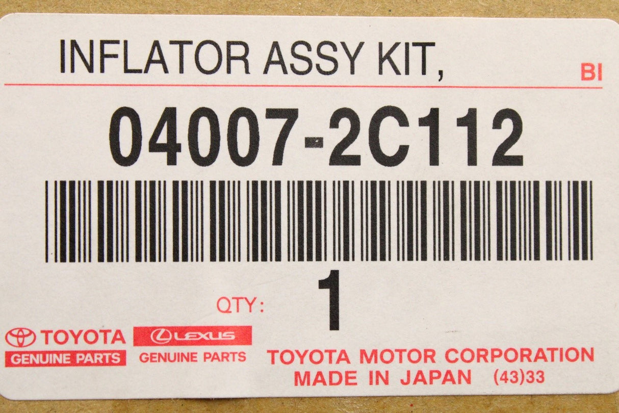 Toyota instrument panel air bag 04007-2C112