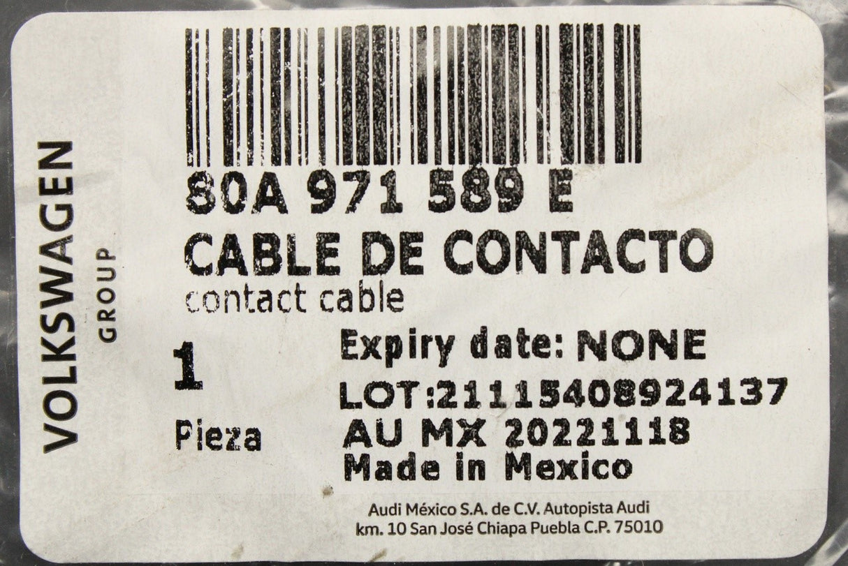 Audi Q5 SQ5 2017-on steering wheel wiring harness 80A971589E