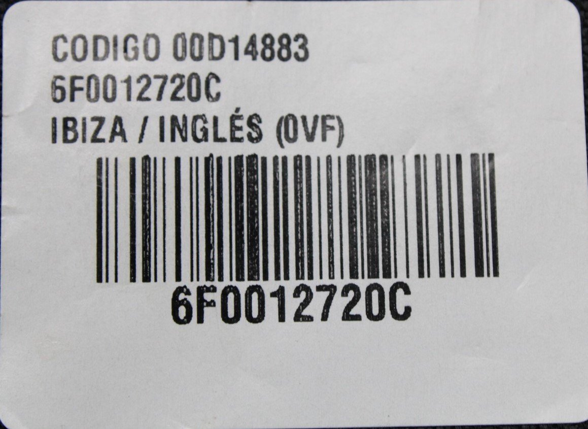 SEAT Ibiza 2018-on owners manual with wallet 6F0012720C
