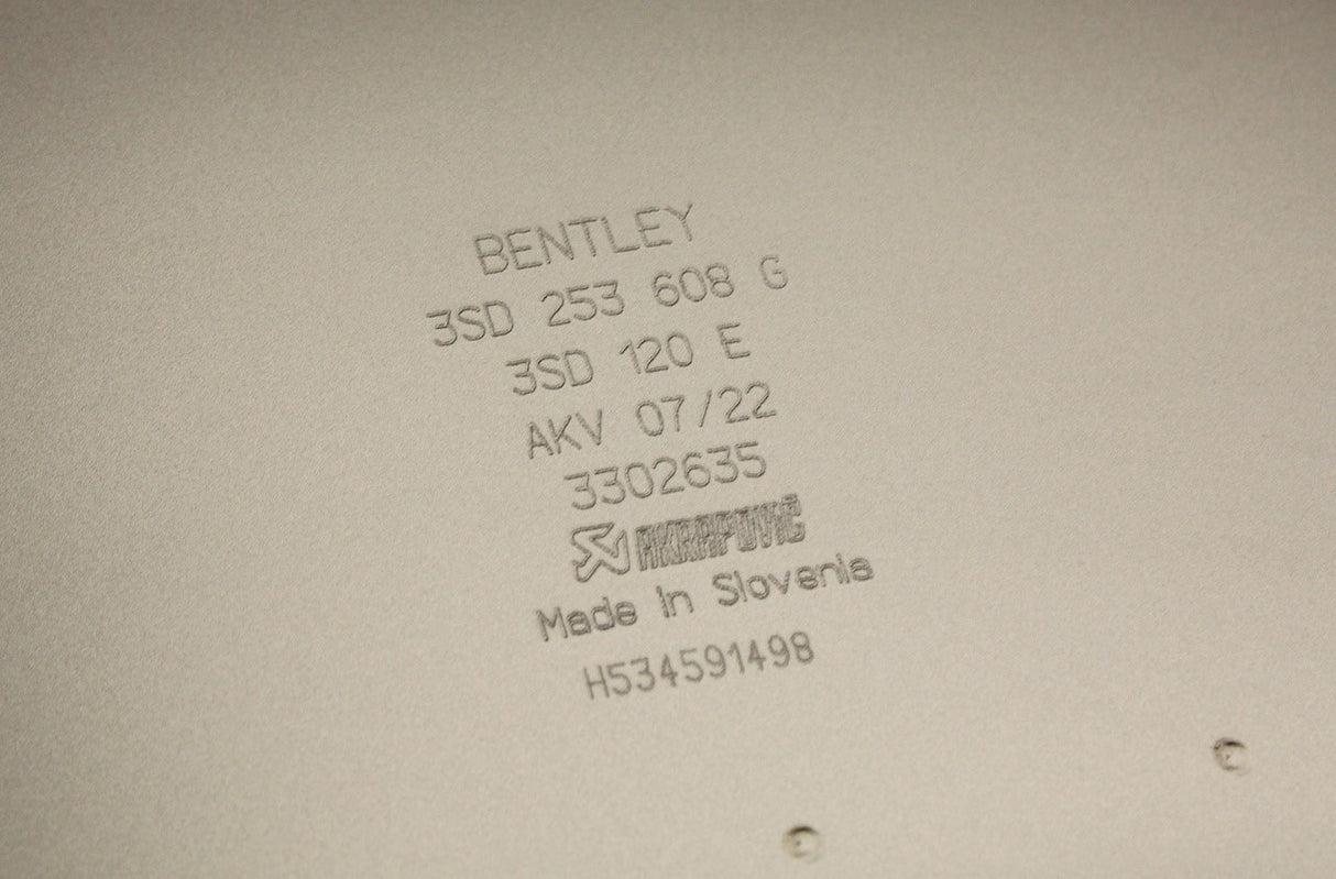 Bentley Continental GT Speed W12 2018-24 akrapovic exhaust 36A601025T